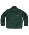 Chaqueta polar con dos bolsillos laterales con cremallera color verde oscuro