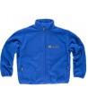Chaqueta polar con dos bolsillos laterales con cremallera color azulina