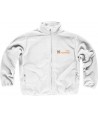 Chaqueta polar con dos bolsillos laterales con cremallera color blanco