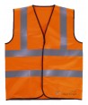 Chaleco antiestático de alta visibilidad con cierre velcro color naranja