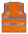 Chaleco antiestático de alta visibilidad con cierre velcro color naranja