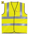 Chaleco antiestático de alta visibilidad con cierre velcro color amarillo flúor