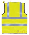 Chaleco antiestático de alta visibilidad con cierre velcro color amarillo flúor