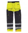 Pantalón de trabajo bicolor multibolsillos con cintas reflectantes