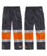 Pantalón bicolor alta visibilidad negro/naranja A.V.