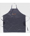 Delantal con peto liso para cocina y hostelería color gris