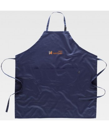 Delantal con peto liso para cocina y hostelería color azul marino