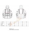 Parka softshell de trabajo en alta visibilidad con cintas segmentadas