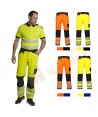 Pantalón bicolor de alta visibilidad muy grueso