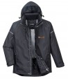 Parka impermeable con capucha y forro Insulatex color negro