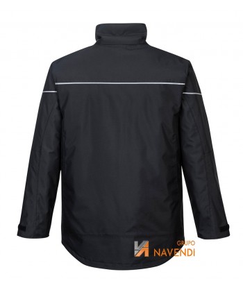Parka impermeable con capucha y forro Insulatex color negro