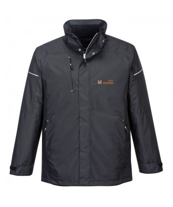 Parka impermeable con capucha y forro Insulatex color negro