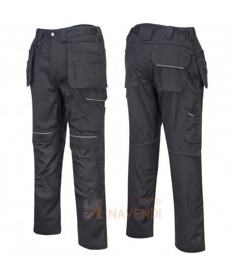 Pantalón multibolsillos de algodón grueso con refuerzos