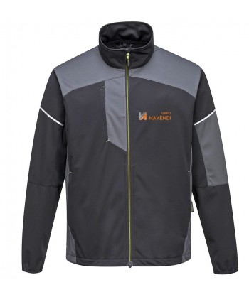 Cazadora softshell con membrana impermeable y transpirable