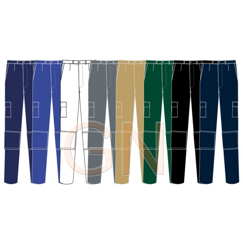 Pantalones multibolsillos con refuerzos