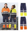 Pantalón bicolor multibolsillos con refuerzos de alta visibilidad