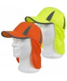 Gorra monocolor de alta visibilidad con protector de nuca
