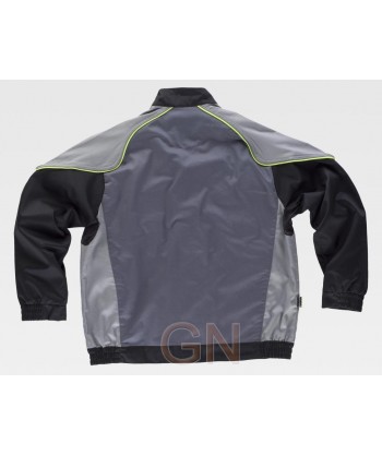 Cazadora tricolor con vivos de alta visibilidad gris oscuro/gris claro