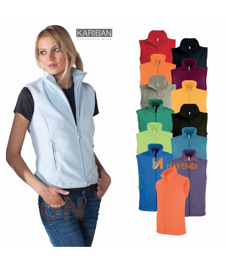 Chaleco de forro polar de mujer color blanco