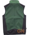 Chaleco deportivo bicolor en tejido softshell verde/negro