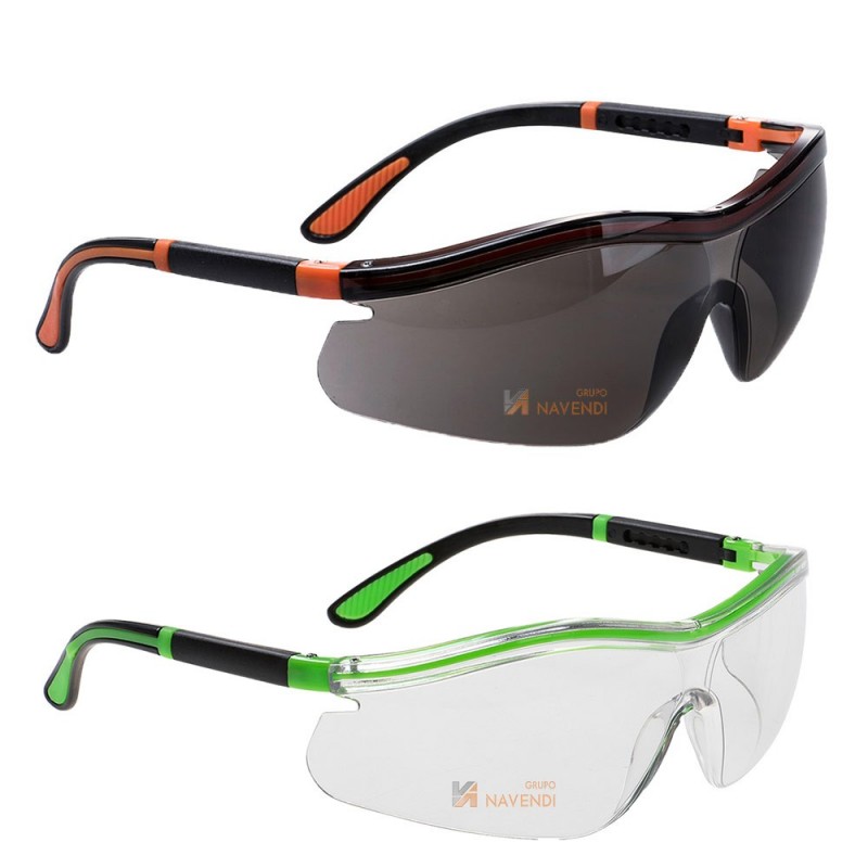 Gafas deportivas de seguridad con ocular incoloro y ahumado