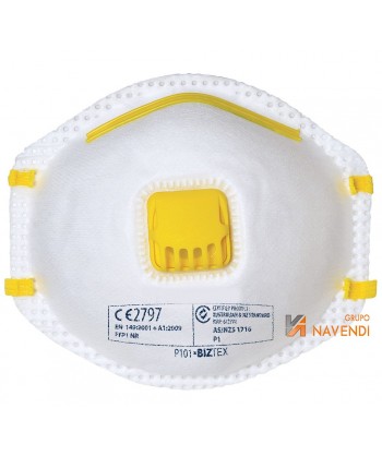 Mascarilla plegable con válvula tipo FFP1 para polvos nocivos