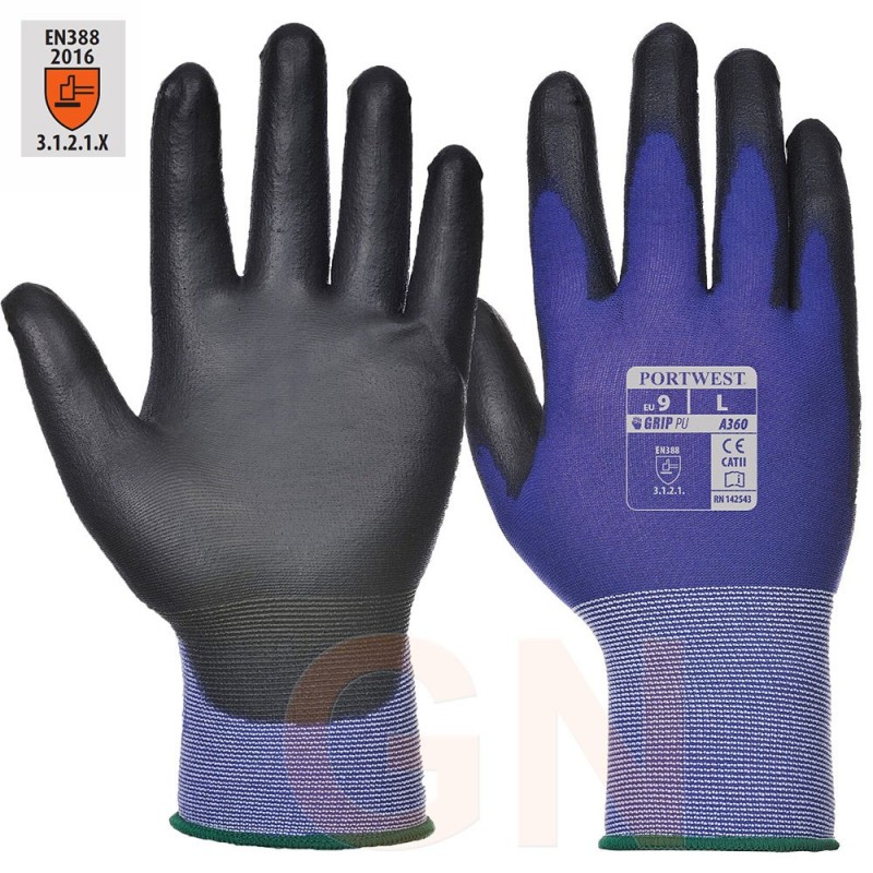 Guante grip ultra fino de nailon y poliuretano