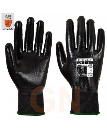 Guante grip fino de nylon y nitrilo todo cubierto