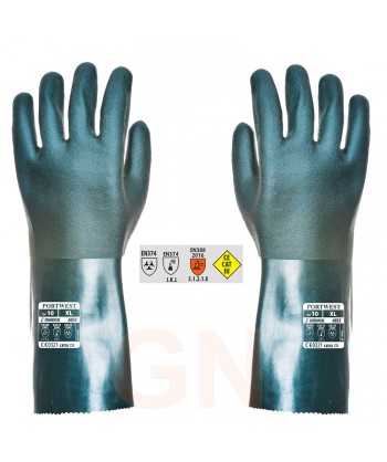 Guante  de doble capa de PVC para productos químicos