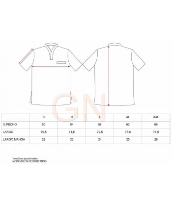 Casaca sanitaria estampada de manga corta y bolsillo  -Unisex-