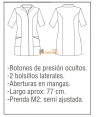 Casaca de microfibra de manga corta con corchetes y bolsillos