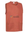 Peto o casulla con tres bolsillos color naranja