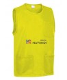 Peto o casulla con tres bolsillos color amarillo fluor