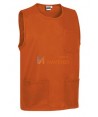Peto o casulla con tres bolsillos color naranja