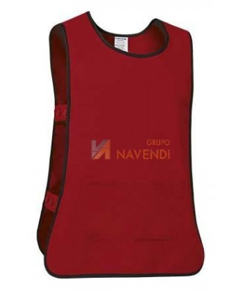 Casulla ajustable con bolsillos color rojo