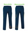 Pantalones multibolsillos de sarga con colores combinados