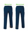 Pantalones multibolsillos de sarga con colores combinados