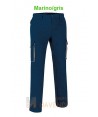 Pantalones multibolsillos de sarga con colores combinados
