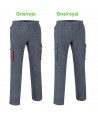 Pantalones multibolsillos de sarga con colores combinados