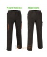 Pantalones multibolsillos de sarga con colores combinados