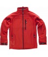 Chaqueta Softshell de triple capa roja