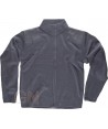Chaqueta de punto con cierre de cremallera y refuerzos en codos color gris