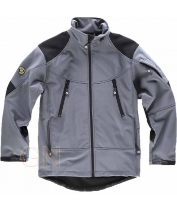 Cazadora softshell con membrana triple capa gris/negro