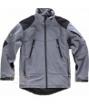 Cazadora softshell con membrana triple capa gris/negro