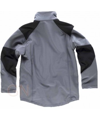 Cazadora softshell con membrana triple capa gris/negro