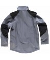 Cazadora softshell con membrana triple capa gris/negro