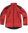 Cazadora softshell con membrana triple capa rojo/negro