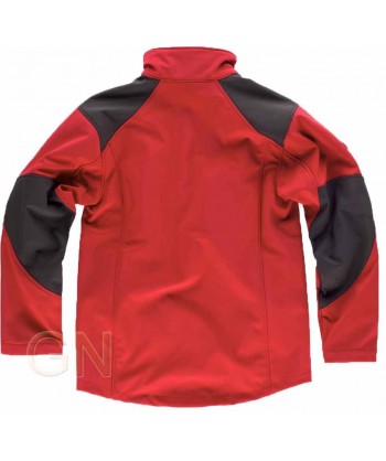 Cazadora softshell con membrana triple capa rojo/negro