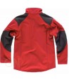 Cazadora softshell con membrana triple capa rojo/negro