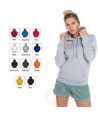 Sudadera con capucha mujer color gris sport